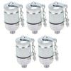 5Pcs Hydraulic Testing Adapter Thread Test Coupling Connectors Pressure Measuring