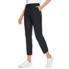 CRZ YOGA Womens High Waisted 4-Way Stretch Golf Capris 25" Short - Work Pants Athletic Lounge Workout Ankle Pants Black X-Small
