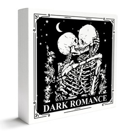 Book Lover Decor Wooden Box Sign, Reader Bookworm Bookish Tarot Desk Decoration Home Bedroom Office Bookshelf Decor, Dark Romance, Book Lover Nerd Librarian Gifts for Women Men Couples