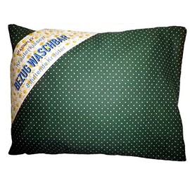 VITASIMPLEX Herbal Cushion with 8 Different Medicinal Herbs such as Hops, Melissa, Fennel, Mint, Rose Petals, Lavender, Hyssop, Quendel, Washable Cover, Motif 224 (Green with Dots) Approx. 20 x 24 cm