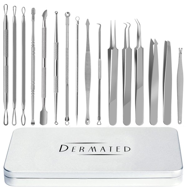 [16 Pcs] Pimple Popper Tool Kit | High Quality 410