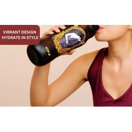 IONI Water Bottle for School 22oz - Designer Water Bottle Onna Musha Art - Stainless Steel BPA-Free Leakproof - Wide Mouth Sports Samurai Water Bottle for Big Kids and Adults