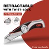 XW Heavy Duty Retractable Utility Knife with Twist Lock for