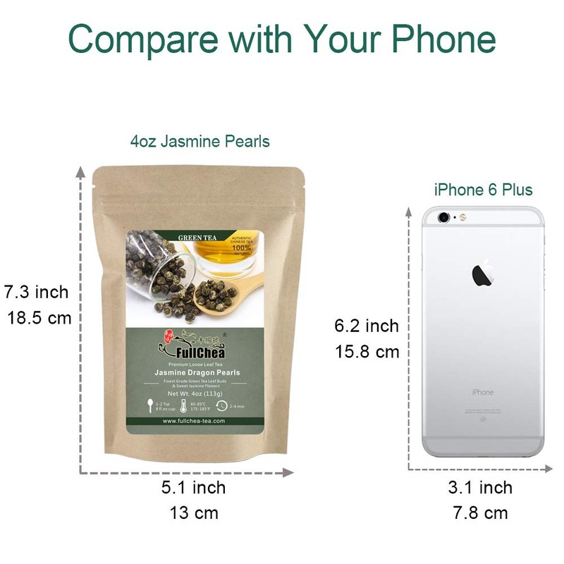 FullChea - Jasmine Pearl Tea - Jasmine Dragon Pearls -