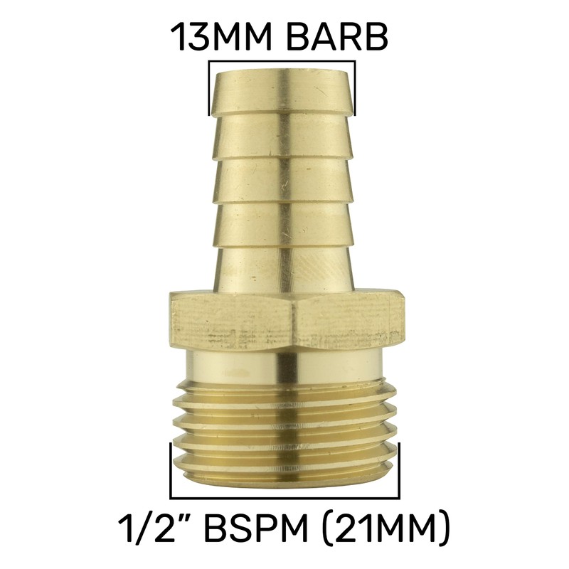Solid Brass Pipe hosetails to Male bsp Thread for Pumps,Filters