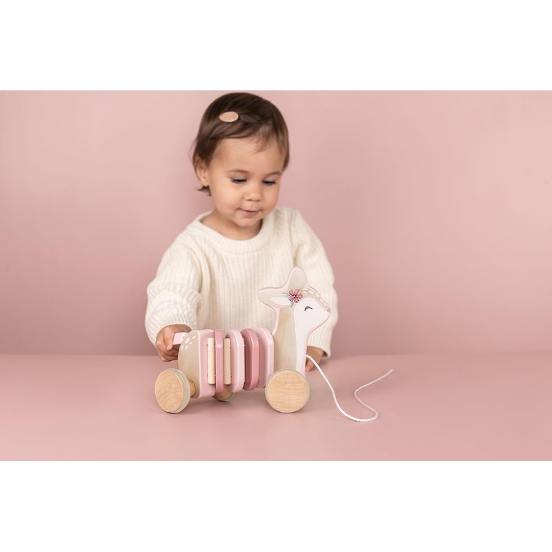 Little Dutch 7357 FSC Wooden Pull Along Toy Deer -
