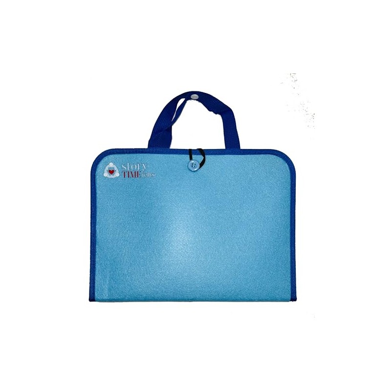 Travel Sized Blue Flannel Board Felt Board Foldable 12"x18"