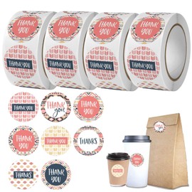 FEISHIONG 2000pcs Thank You Stickers, Thank You Round Label Sticker,1.0 Inch Thank You Sticker,My Handmade Baking Packaging,Envelopes, and Boutique Stores
