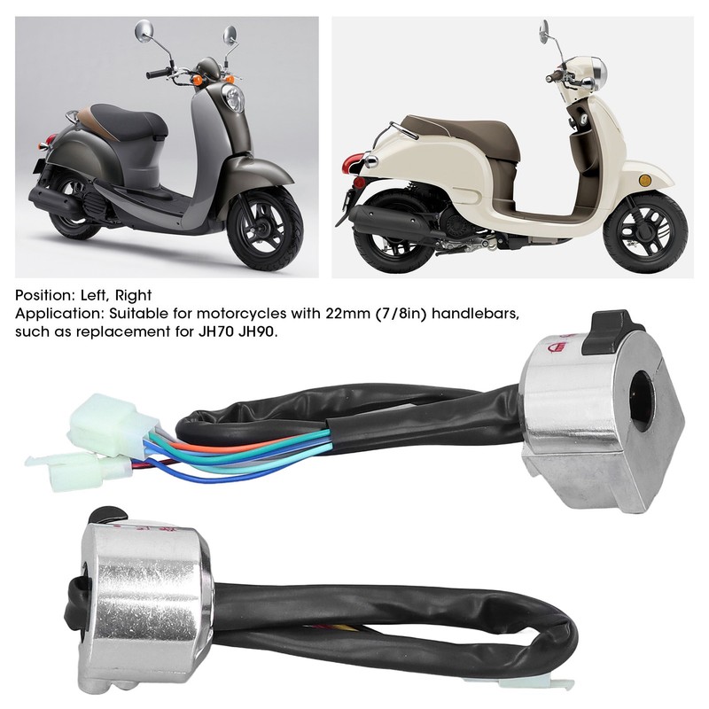 Pair Motorcycle Handlebar Switch Assembly Universal for 50cc 22mm Handle