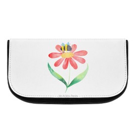 Mr. & Mrs. Panda Cosmetic Bag Bumble Bee Flower - Gift, Toiletry Bag, Make-Up Bag, Bee, Make-Up Bag, Bumblebees, Animals, Nature, Good Mood, White, Hand Drawn