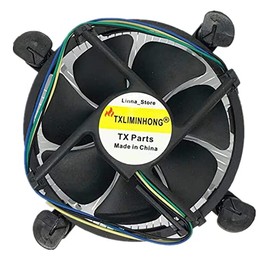 TXLIMINHONG heatsink and CPU fan for Intel i3/i5/i7 lga 115x 1150 1151 1155 1156 Series E97379-003 D34223–001 D75716 D95263 E18764 E33681–001 E97375 E97378–001 CNDP751K50 DTC-DAB16 4-PIN 3.5-Inch Fan