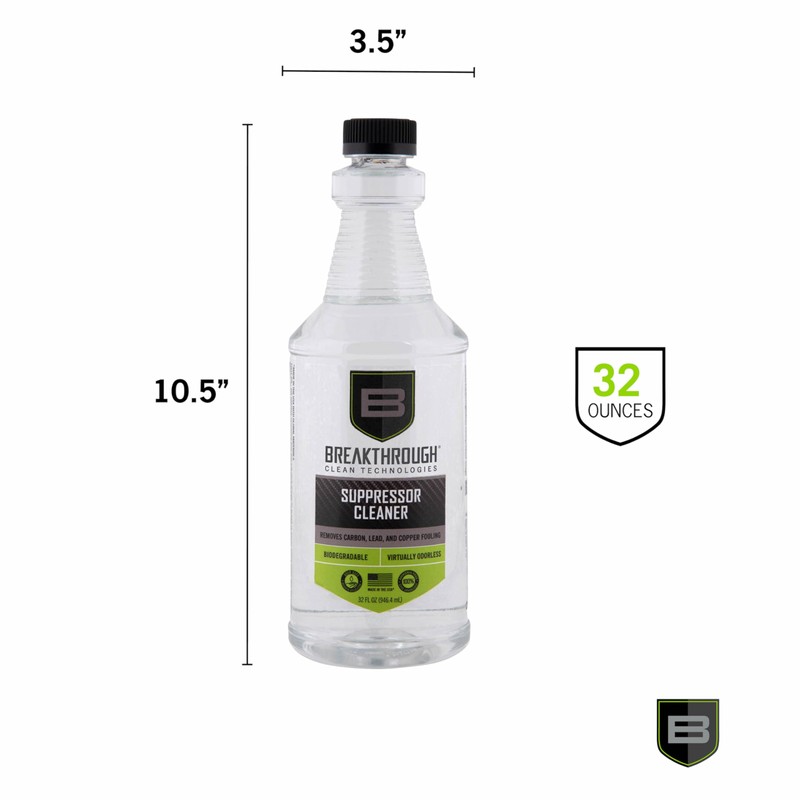 Breakthrough Clean Technologies® Suppressor Cleaner, 32oz, Clear