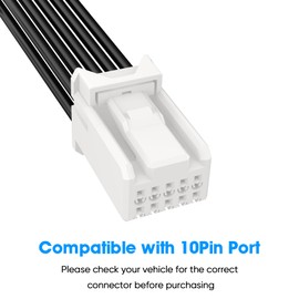 TQXHLBFU Radar Detector Power Adapter DC3.5 Plug (10P Type E) for Select Mazda Vehicles.Compatible with Mazda 2017+ CX5, CX9 and More,with Frameless Mirror,Clean and Easy to Install