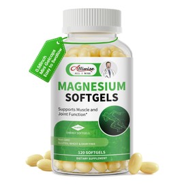 Magnesium Glycinate 500mg Softgels Supplement, Small Easy to Swallow Magnesium Gelcaps High Absorption for Night Leg&Sleep Support, Muscle&Bone, Calm, Non GMO, 120 Gelcaps, 60 Day Supply