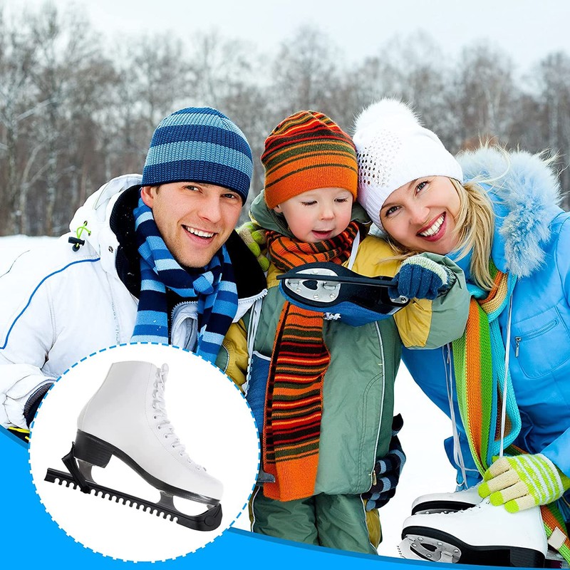 Newsmy 4 Pack Ice Skate Blade Covers, Adjustable Quick Ice