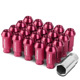 Auto Dynasty (M12 x 1.25) 20pcs Aluminum Alloy Wheel Lug Nuts (Pink)