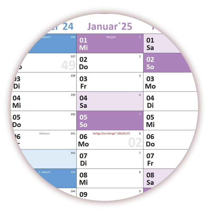 School Year Calendar August 2016 2016/17 Folded – A1 Size