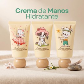Crema de Manos Hidratante,crema de Manos Perfumada, Crema para Manos Mayoreo,ingredientes de Origen Vegetal, Adecuada para Hidratar y Nutrir Profundamente las Manos 3pz