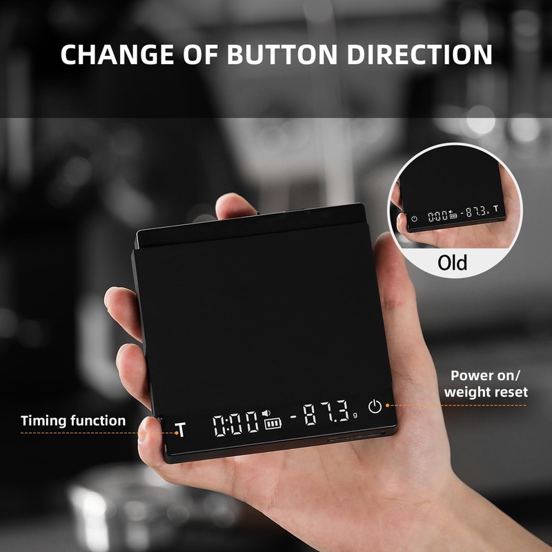 MHW-3BOMBER Mini Coffee Scale with Timer,Rechargeable Espresso Scale with Gravity