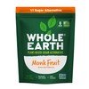 WHOLE EARTH Monk Fruit Sweetener with Erythritol, Plant-Based Sugar Alternative,