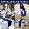 15 Pack Navy Blue Satin Table Runners 12 x 108