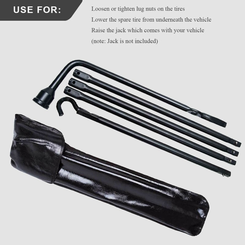 AutoBaBa Spare Tire Tool Kit with Case for 2002-2015 Dodge