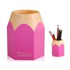 Wisedeal Creative Pencil Tip Design Pen Holder (Pink) (1, Pink)
