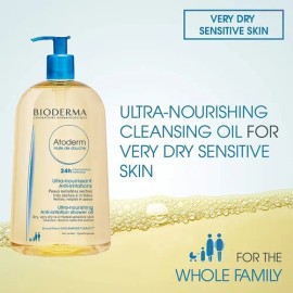 Bioderma Atoderm Aceite Limpiador Hidratante Cara Y Cuerpo                                                                                            