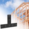 QWORK 14" x 10" T Shape Steel Flat Bracket with