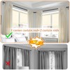TONIAL Corner Window Curtain Rods, 36-72 Inch Center Rod for