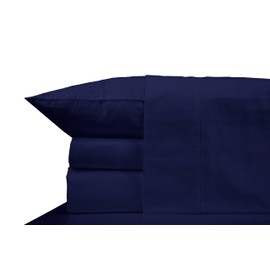Minor Monkey 1000 Thread Count King Sheets Pure Egyptian Cotton King Size Sheets Set Navy Blue 4 PC Bed Sheet Set Hotel Quality Cooling Bedding Sets Sateen Weave Sheets - Fits Upto 16" Mattress