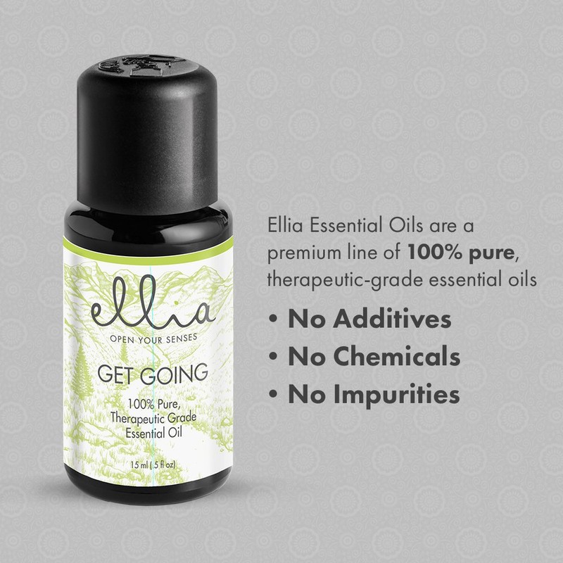 Ellia Diffuser Essential Oil | Get Going Blend| 15ml, 100%