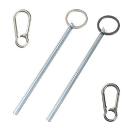 Zookpr Half Moon Elevator Door Keys for Westinghouse Schindler Elevator Door, Half-Moon Keys with Metal Fob (Dark Gray and Silver), 2 Pack