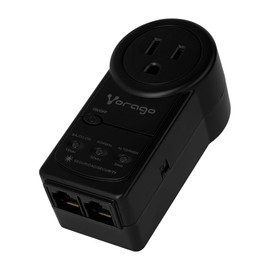 Protector de Voltaje Vorago AVR-300 con Supresor de Picos 900 Joules, 15A, 1800W, Delay Ajustable (15s/30s/3min), Protección contra Sobretensión - Ideal para PC, TV, Electrodomésticos y Oficina