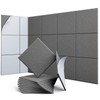Square Acoustic Panels, 12 Pack Self-Adhesive Sound Panels(Moonlight Gray)