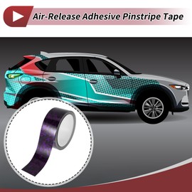 X AUTOHAUX Pinstripe Tape 40mmx8.5m Forging Pattern Car Stripes Pinstripe Decals for Car Motorcycle and Boat Racing Stripes DIY Stickers Purple 1 Pcs