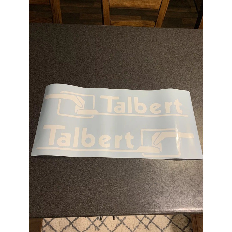 Talbert Trailers Replacement Stickers 24” (Set Of 2) White Decal