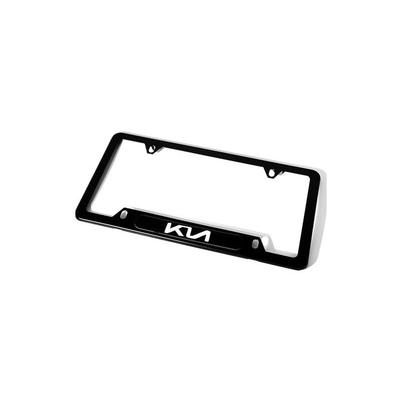 RFUTRNVBC Stainless Steel License Plate Frame Cover Holder ForKia Black
