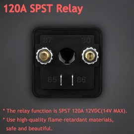 Hamolar 2 Pack 12V DC 120A Starter Relay Switch Car Heavy Duty Split Charge Continuous Duty 4 Terminal SPST Relays for Truck Boat Marine