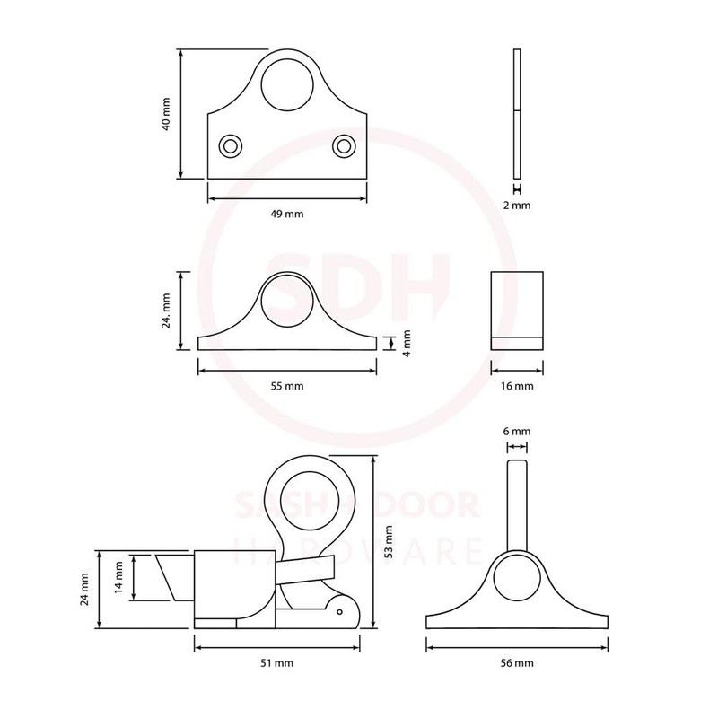 Dart Fanlight Catch - Satin Chrome