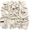 Cream Solid Colour Design Shawl Scarf Wrap Stole Throw Pashmina