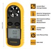 Anemómetro de mano medidor de velocidad del viento, termómetro detector