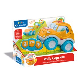 Clementoni Baby Rally Capriole 2-4 Year Old Childhood Game Remote Control Car with Sounds and Songs Promotes Dexterity, Language and Coordination