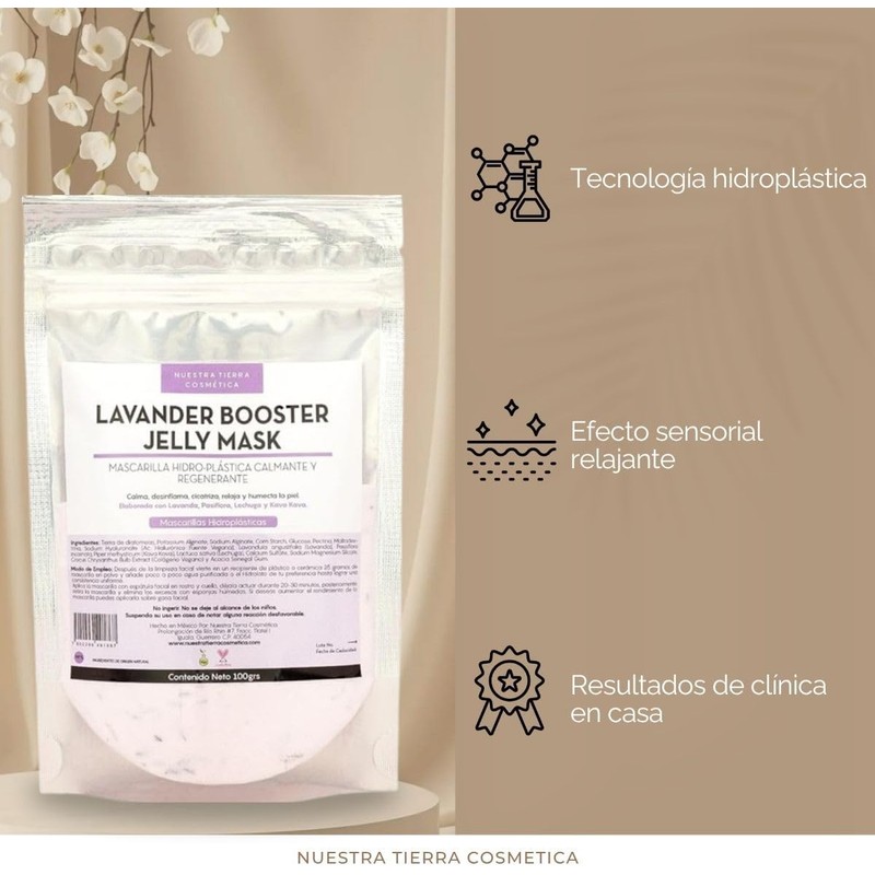 Lavander Booster Mascarilla Hidro-Plastica Calmante y Cicatrizante 100grs