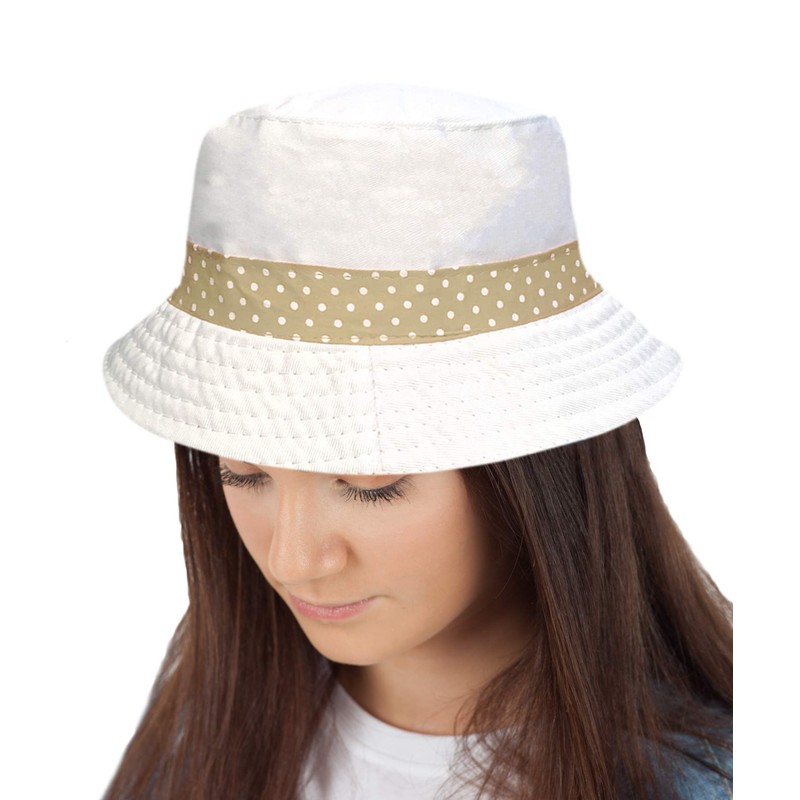 TOSKATOK® UPF 50+ Polka Dot Cotton Sun Hat for Women