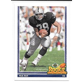 Nick Bell 1991 Upper Deck Rookie Force Los Angeles Raiders Card #620