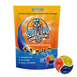 Salty Dog Salt Cleaner- All-Purpose Salt Remover for Boats, Cars, Houses & More | Eco-Friendly, Safe for All Surfaces | Easy-to-Use Solution for Salt & Grime Removal (Salty Dog Salt Cleaner Pods)