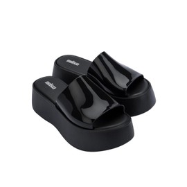 Melissa Women's Becky Platform Slides, Black, 10 Medium US