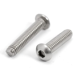 1/4-20 Button Head Bolts Screws Kit Stainless Steel 18-8 Fully Threaded Hex Socket Cap Screws 1/4-20 x 1-1/4" Length 40-Piece