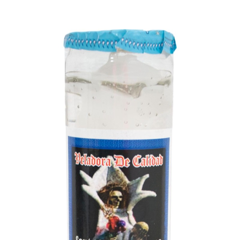 Luz María- Veladora de Gel Santa Muerte Blanca ritualizada